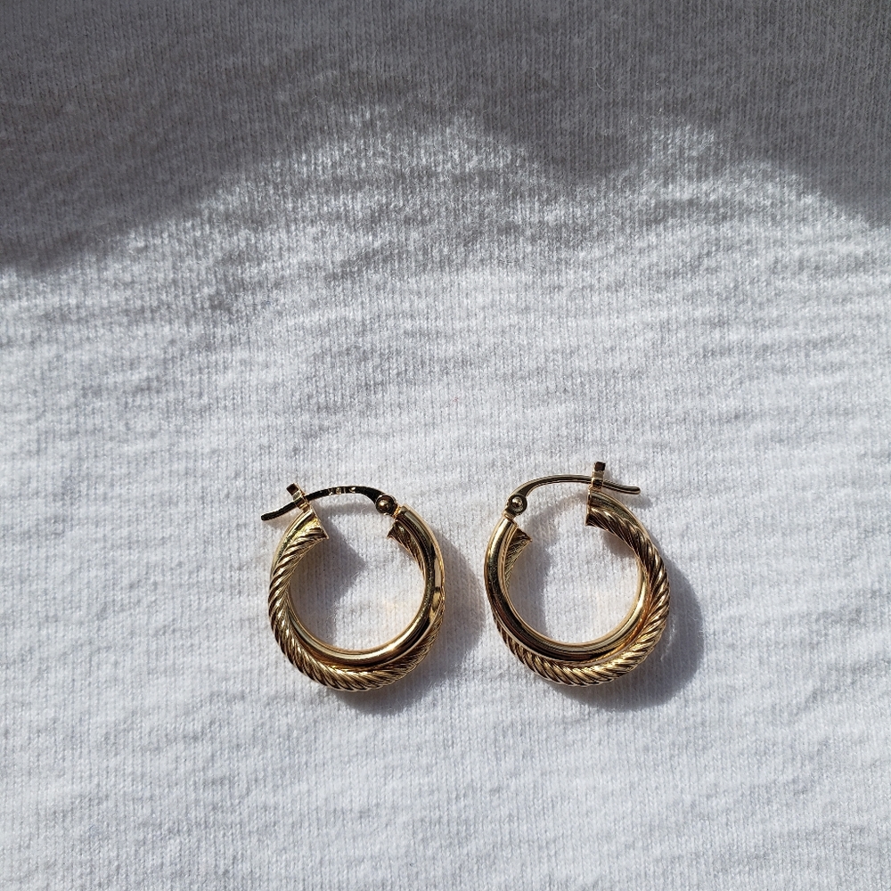 cute gold hoops